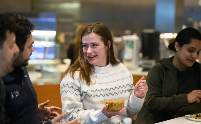 Students eating lunch