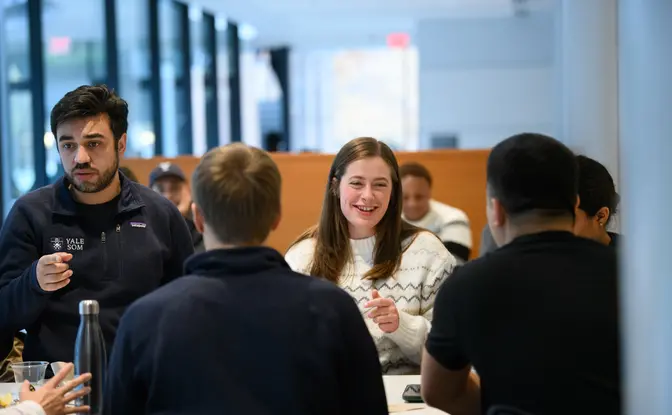 Students eating lunch