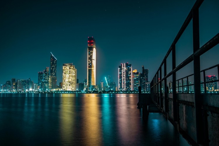 Abu Dhabi cityscape at night