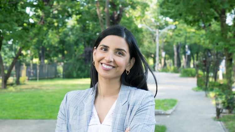 Woman standing in park