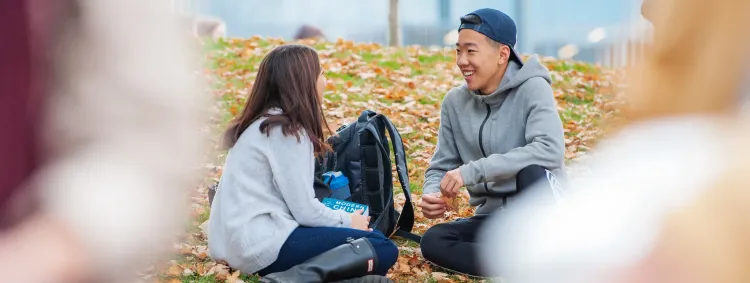 students on campus