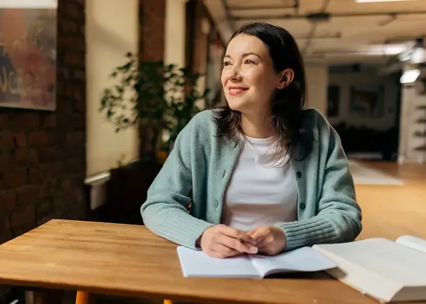 Student studying