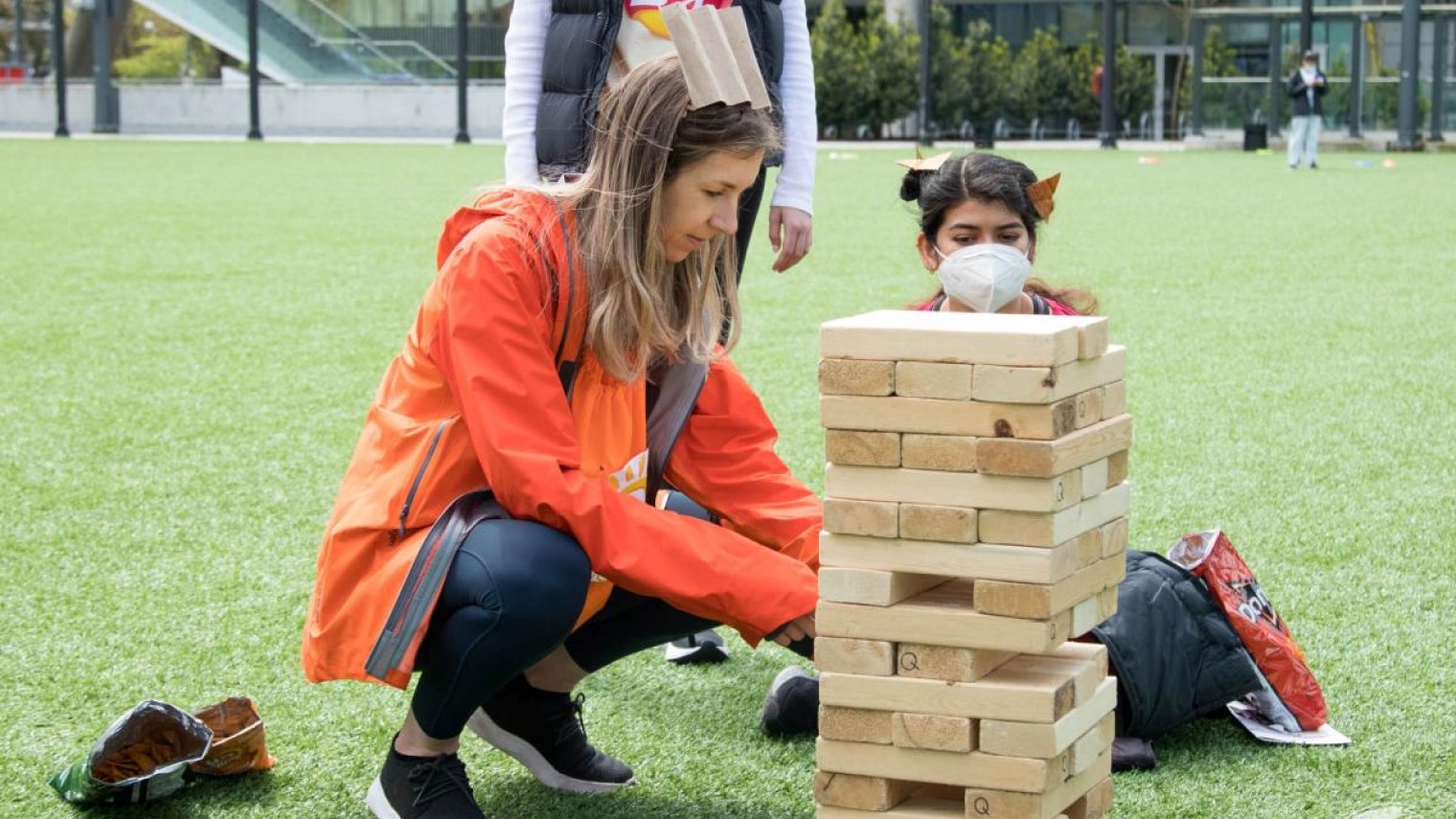 Nicole Kelly and Visha Thamboo at Sports Day