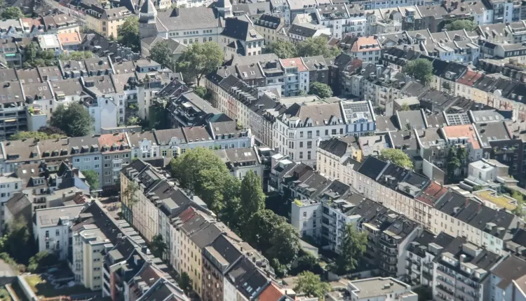 A neighbourhood in Düsseldorf, Germany