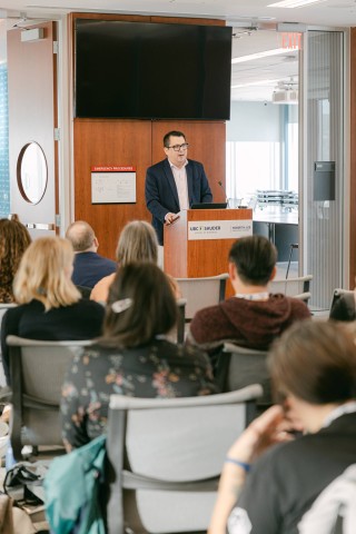 Wade Grant, Parliamentary Secretary to the Minister of Environment and Climate Change, shared the importance of recognizing Indigenous Peoples as leaders in environmental stewardship.